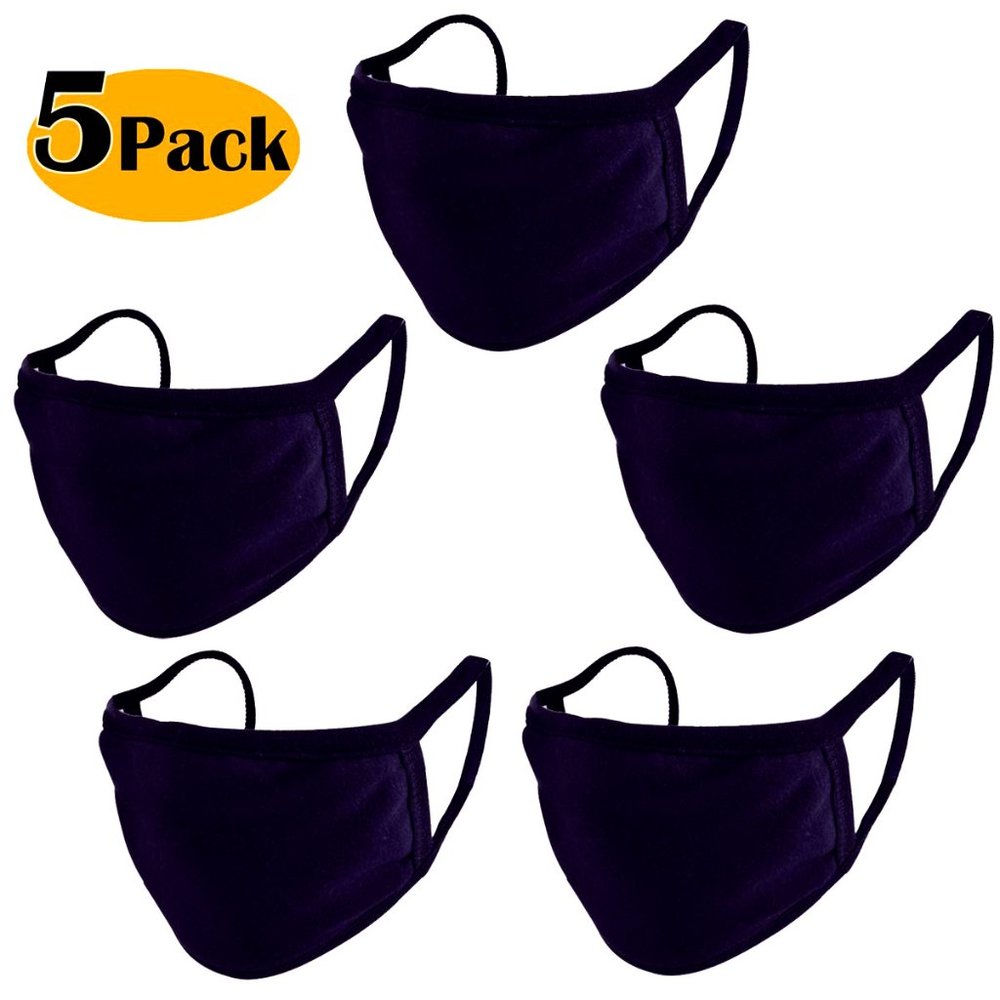 5Pack Face Mask 100% Cotton Washable / Reusable